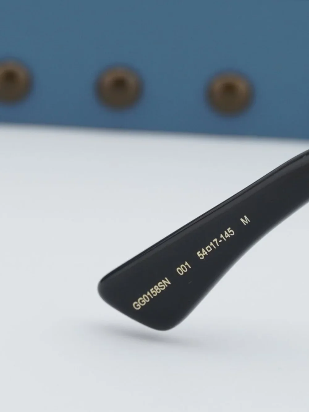 Gucci GG0158SN 001 Square Sunglasses - Black/Grey - Picture 3 of 11